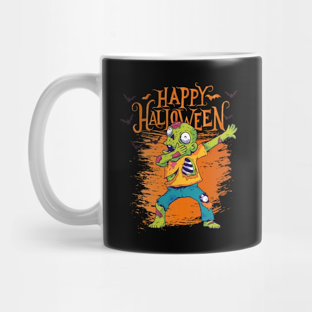 Halloween Happy Halloween Funny Zombie Costume by Pummli